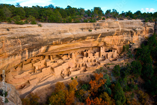 USA, Colorado, Cortez. Mesa Verde's Cliff Palace, cliff dwelling.