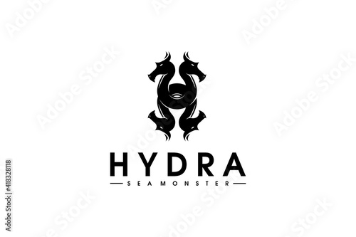 Hydra Sea Monster Letter H Logo