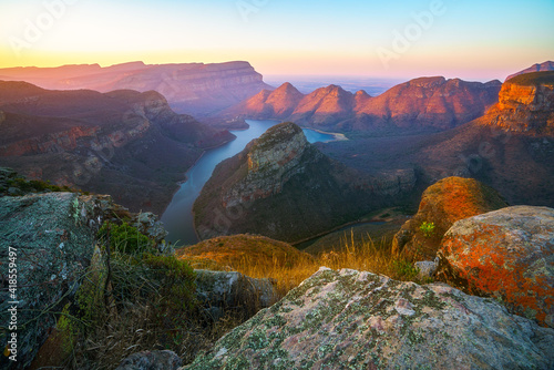 three rondavels and blyde river canyon at sunset, south africa 82