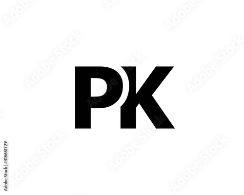 PK KP letter logo design vector template