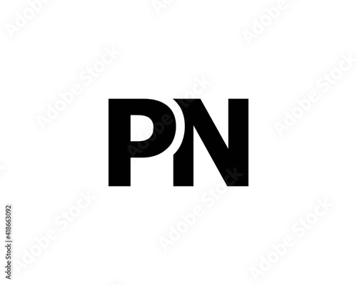 PN NP Letter logo design vector template