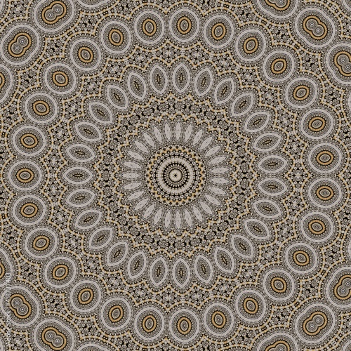 Contemporary abstract pattern for background, scarf pattern texture for print on cloth, cover photo, website, mandala decoration, retro, vintage, trend, 3d illustration, baroque, wallpaper