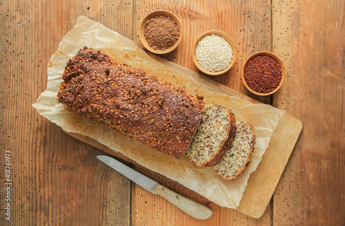 Quinoa Samen Eiweißbrot Brot selber backen