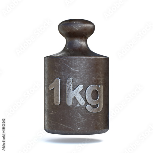 Old weight one kilogram 3D