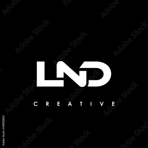 LND Letter Initial Logo Design Template Vector Illustration