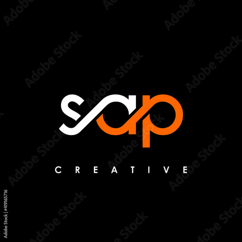 SAP Letter Initial Logo Design Template Vector Illustration