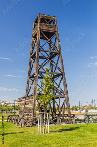 The world's first industrially drilled oil well from 1846 located in Baku, Azerbaijan