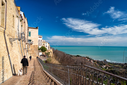 Vasto, district of Chieti, Abruzzo, Italy, Europe, viewpoint walk in the historic center