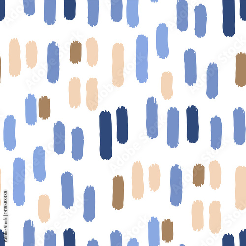 Abstract seamless pattern of brush strokes in the soft color palette