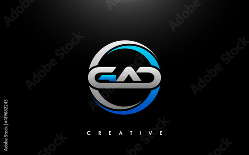 GAD Letter Initial Logo Design Template Vector Illustration