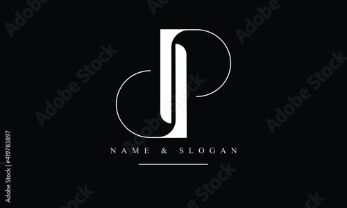 PD, DP, P, D abstract letters logo monogram