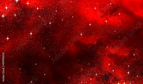 Red Sky Nebula Space Background Wallpaper in High Resolution