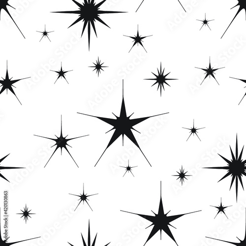 vector seamless pattern, star