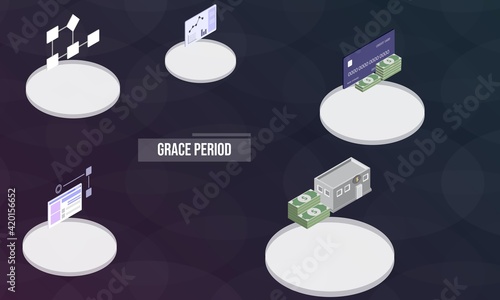 Grace period concept on abstract design