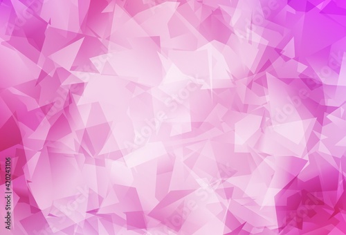 Light Pink vector polygon abstract layout.