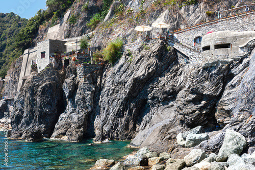 Machine gun bunker of the Second World War.Cinque Terre. Liguria, Italy