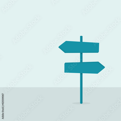 Vector background with signpost