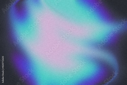 Digital noise gradient. Nostalgia, vintage 70s, 80s style. Abstract lo-fi background. Retro wave, synthwave. Wallpaper, template, print. Minimal, minimalist. Blue, black, green, purple, pink color