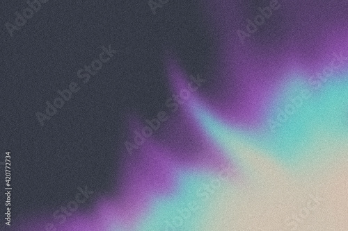Digital noise gradient. Nostalgia, vintage 70s, 80s style. Abstract lo-fi background. Retro wave, synthwave. Wallpaper, template, print. Minimal, minimalist. Blue, black, beige, purple, pink color