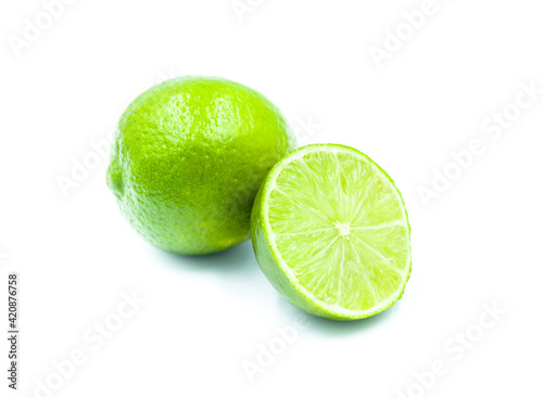 Limes isolated on the white background