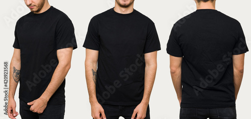 Good-looking man in a t-shirt for design print