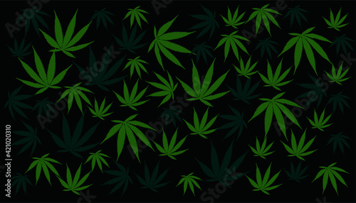 cannabis marijuana leaf background vector design
