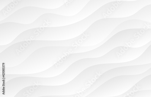 Abstract white and light gray wave modern soft luxury texture with smooth and clean vector subtle background.