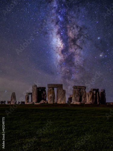 The milky way over stonehenge uk