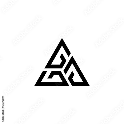 Business combination Monogram and triangle sign logo vector icon with Three G letter