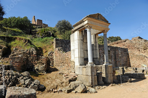 Templo de Mercurio en la ciudad romana de Munigua Mulva, provincia de Sevilla, España