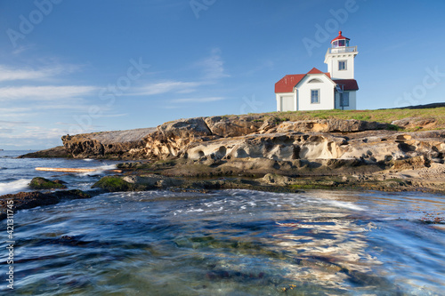 USA, Washington, San Juan Islands. View of Patos Island Lighthouse.