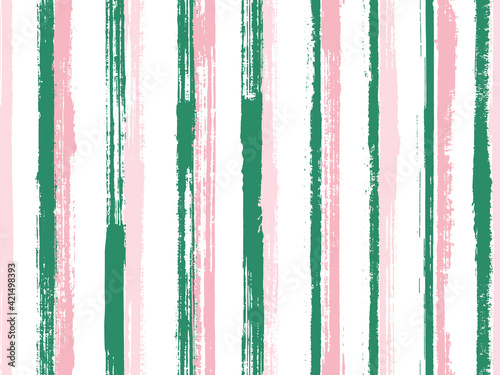 Ink thin rough stripes vector seamless pattern. Elegant gift wrapping paper design. Retro geometric