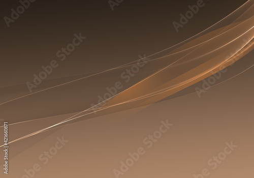 Abstract background waves. Taupe and orange abstract background for wallpaper or business card