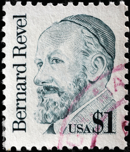 Rabbi Bernard Revel on american postage stamp