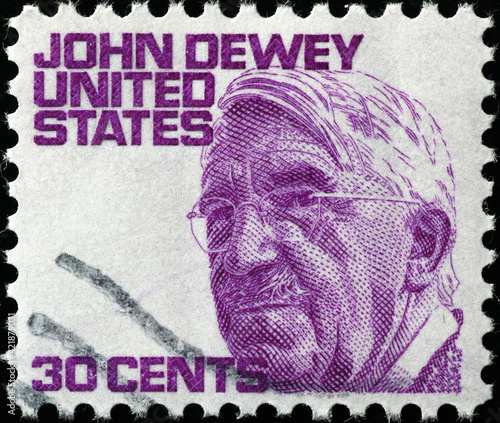 John Dewey on american postage stamp