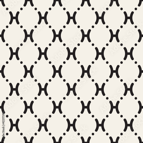Seamless geometric pattern. Vector wavy dotted stripes. Minimalist vector repeating texture.