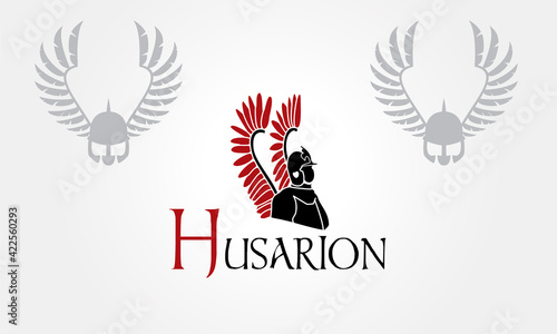 hussar soldier in armor and helmet