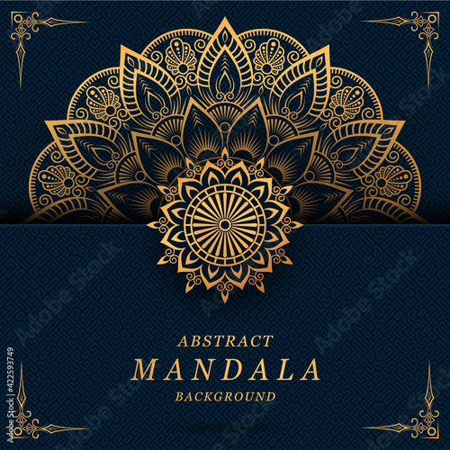 abstract mandala with gorgeous arabesque pattern style background for card, cover, print, poster, banner, brochure