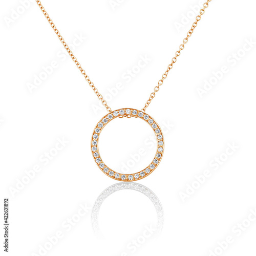 gold necklace with diamonds