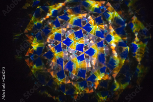 Multicolored colorful abstract glass kaleidoscope