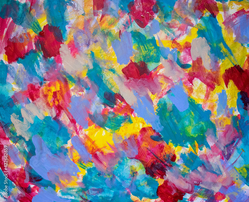ビビッドカラーの抽象的なカラーテクスチャ abstract color texture, various vivid colors. red, blue, green, yellow, purple.