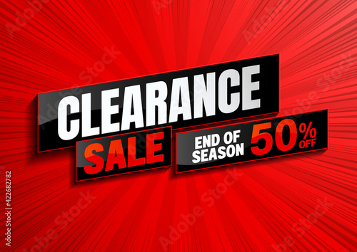 clearance sale background template promotion, end of season.