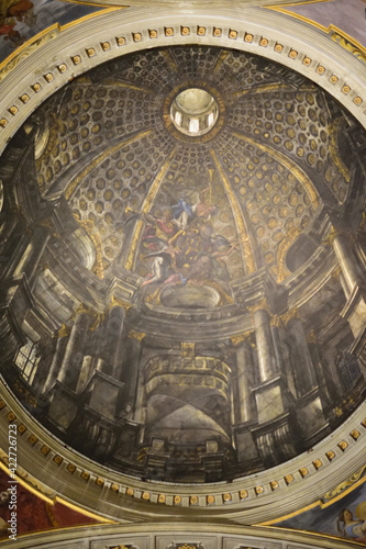 The Fake Dome by Andrea Pozzo - CHURCH OF SAINT IGNATIUS (Chiesa di Sant' Ignazio di Loyola) - Rome, Italy