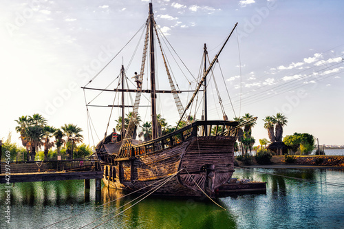 Century caravel on the docks