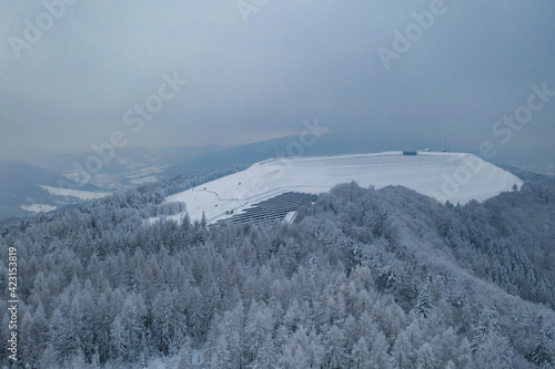 Góra ŻAR - żywiec - Krajobraz zima 