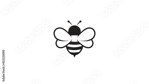 Creative Bee Lines Logo Design Vector Illustration