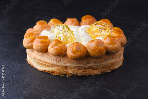 St. Honoré - Traditional French cake named Saint-honoré