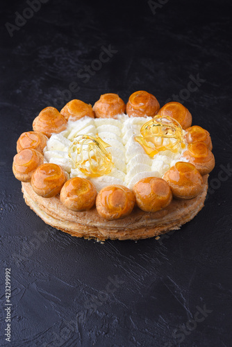 St. Honoré - Traditional French cake named Saint-honoré