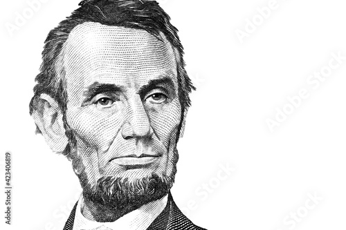 Abraham Lincoln $5 looking sad
