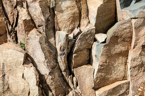 Rocky stones on the mountainside.